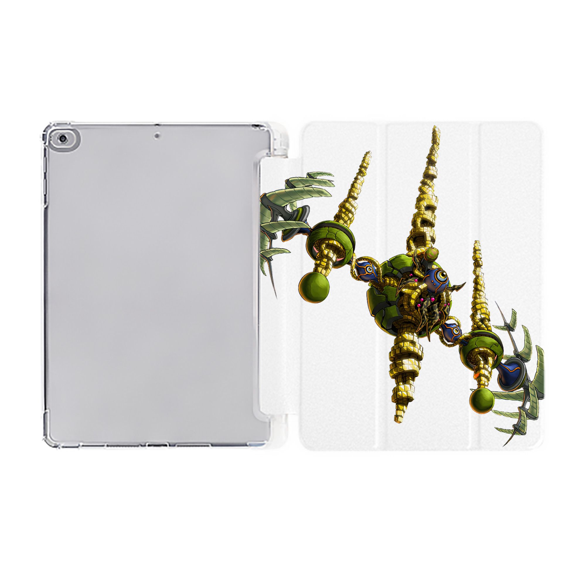 （画像用） 遊☆戯☆王 Yu-Gi-Oh! IPad ケース ペン収納付き 三つ折りスタンド PUレザー×シリコン 対応機種9.5/10.5/10.9インチ